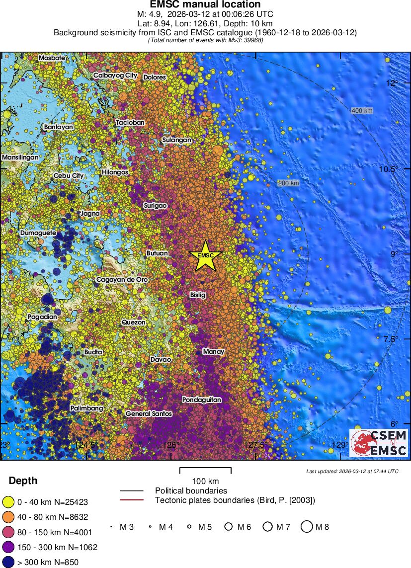 regional historical seismicity