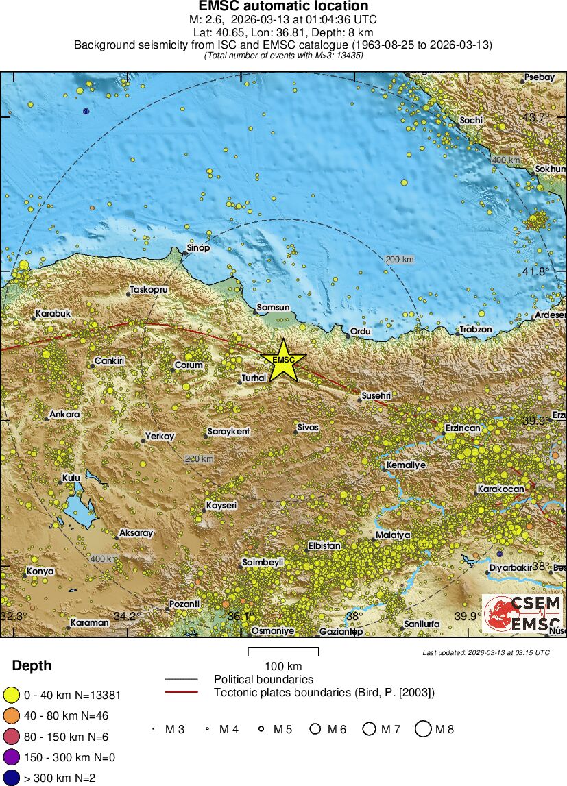regional historical seismicity
