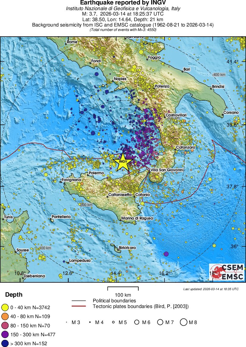 regional historical seismicity