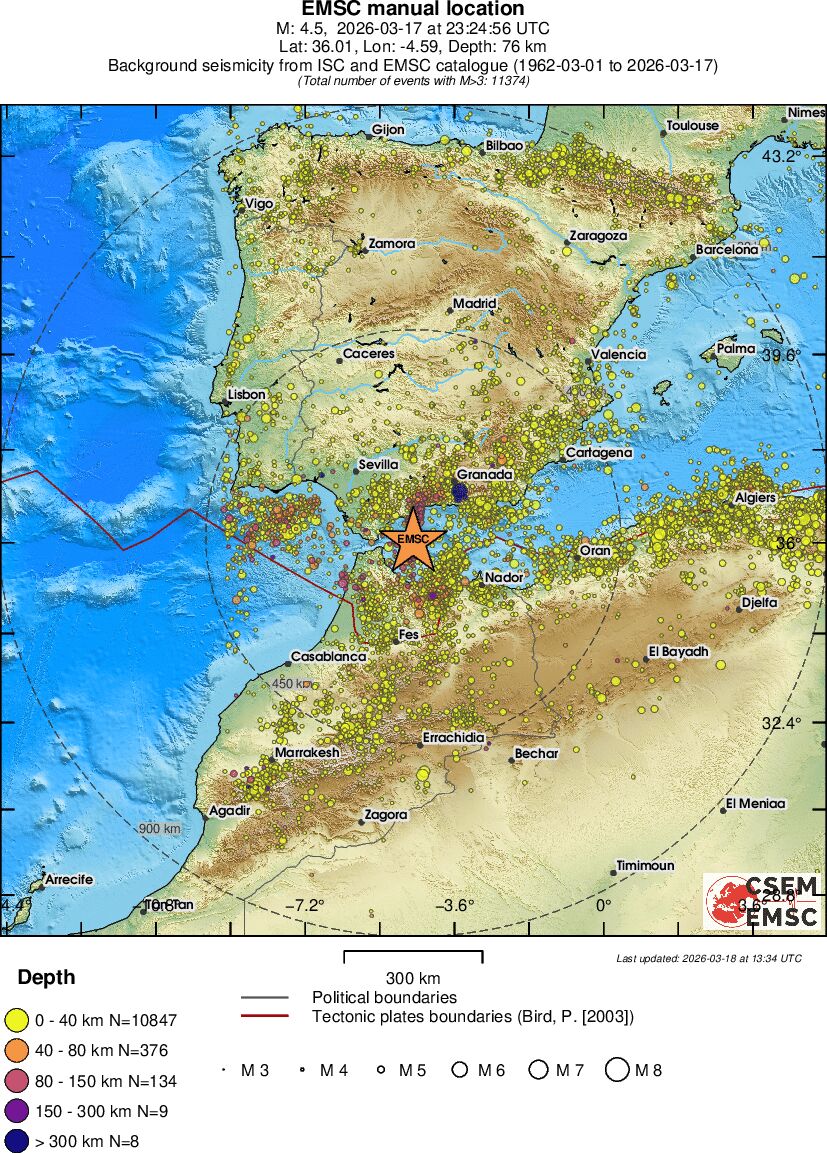 wide historical seismicity