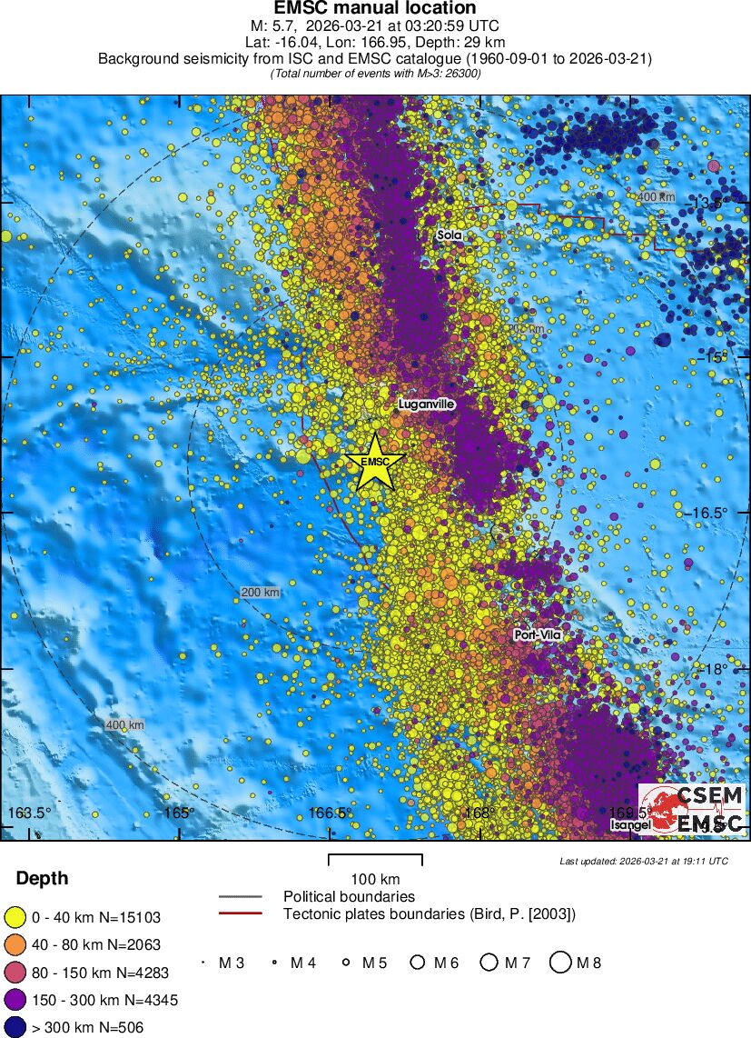 regional historical seismicity