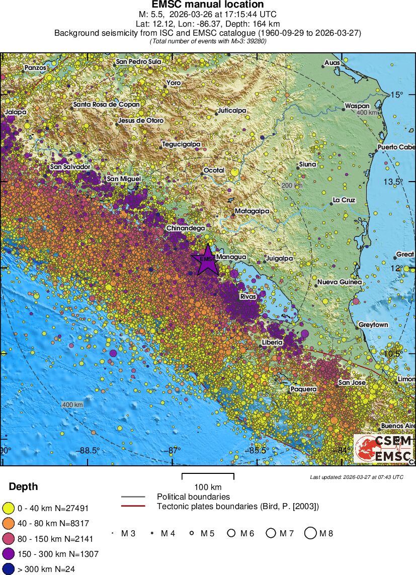 regional historical seismicity