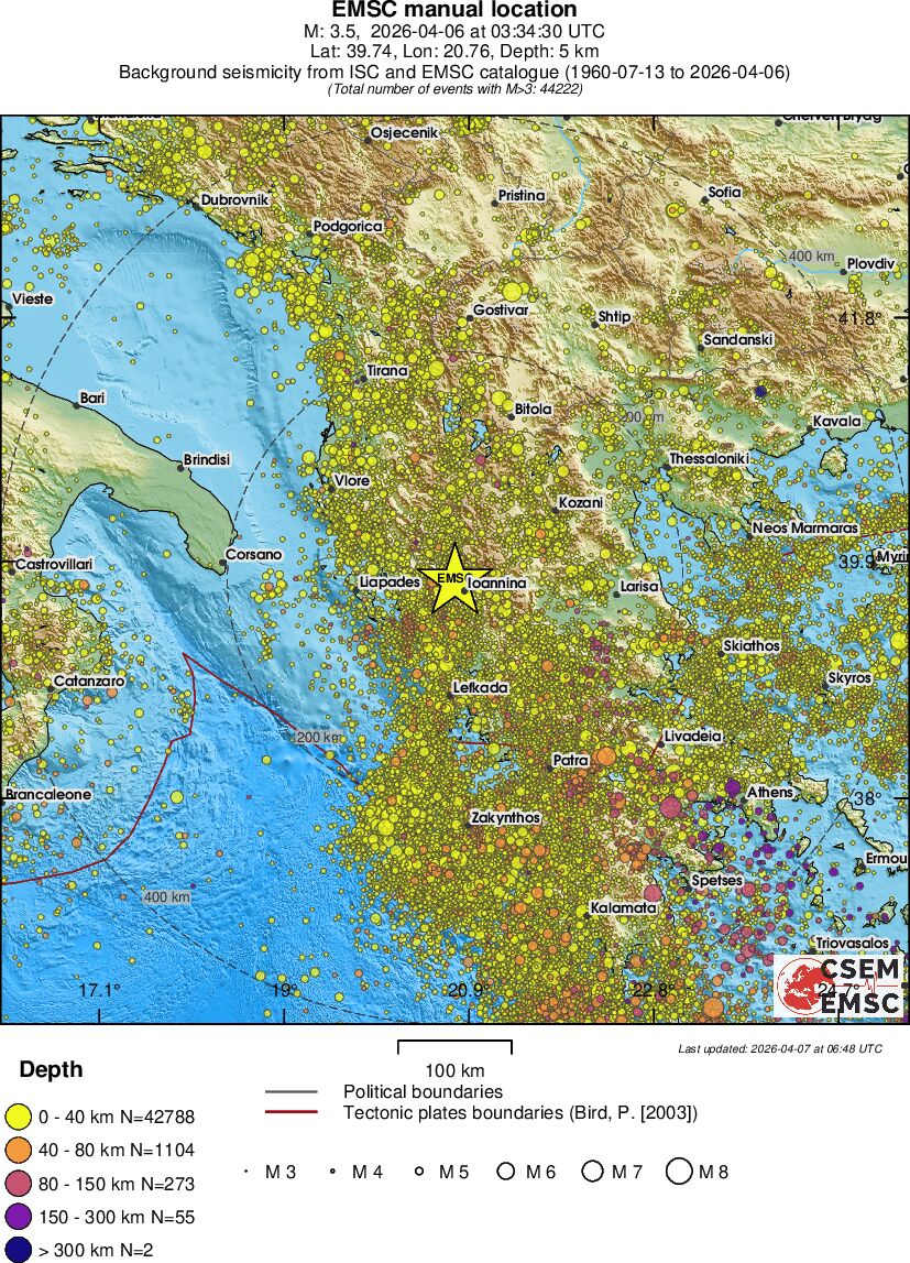 regional historical seismicity