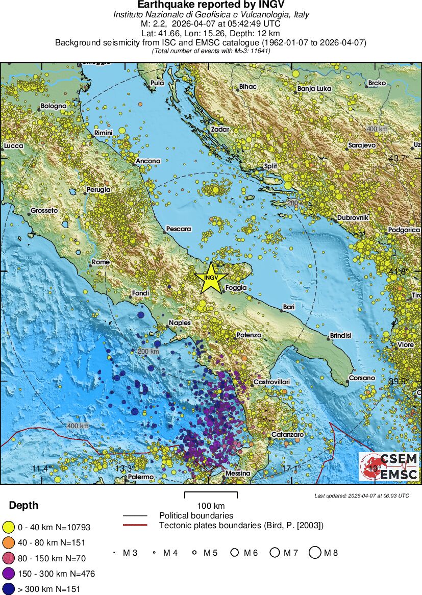 regional historical seismicity
