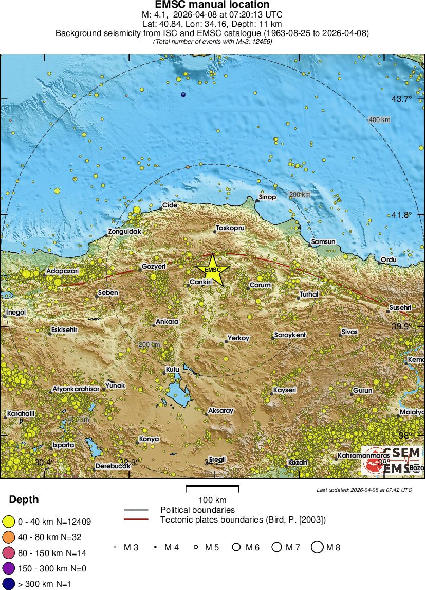 regional historical seismicity