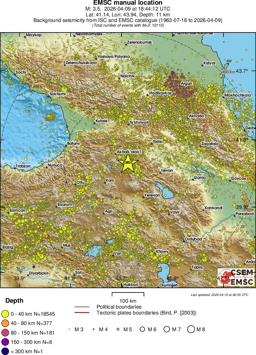 regional historical seismicity