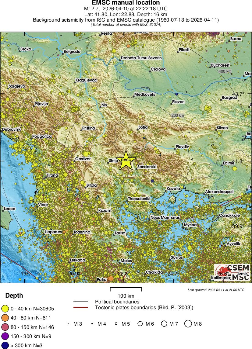 regional historical seismicity