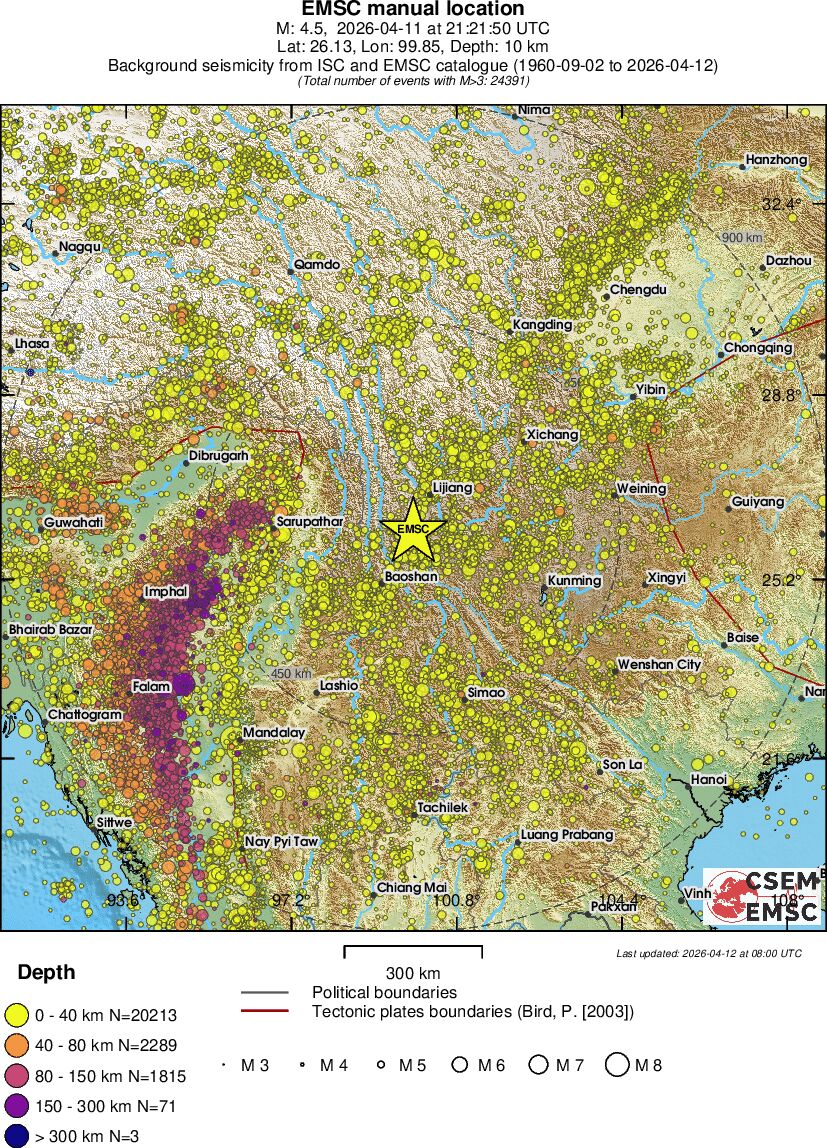wide historical seismicity