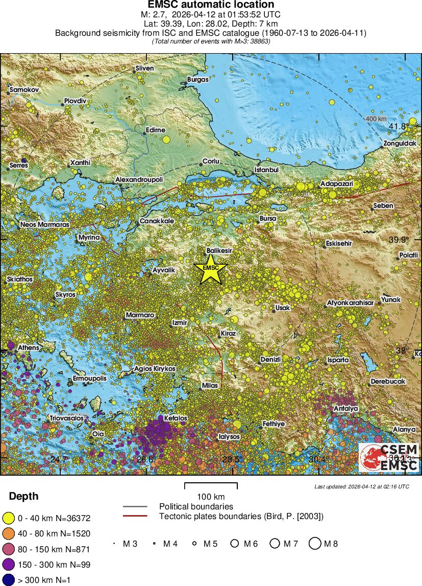 regional historical seismicity