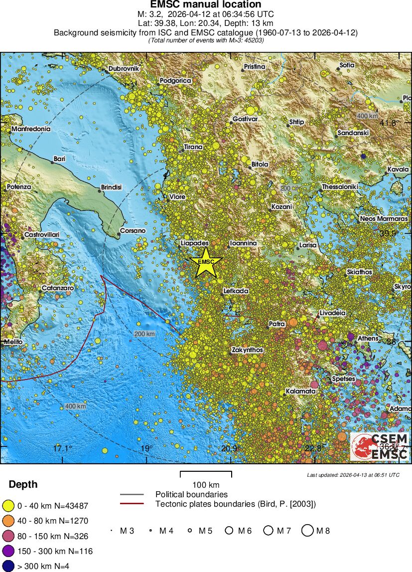 regional historical seismicity