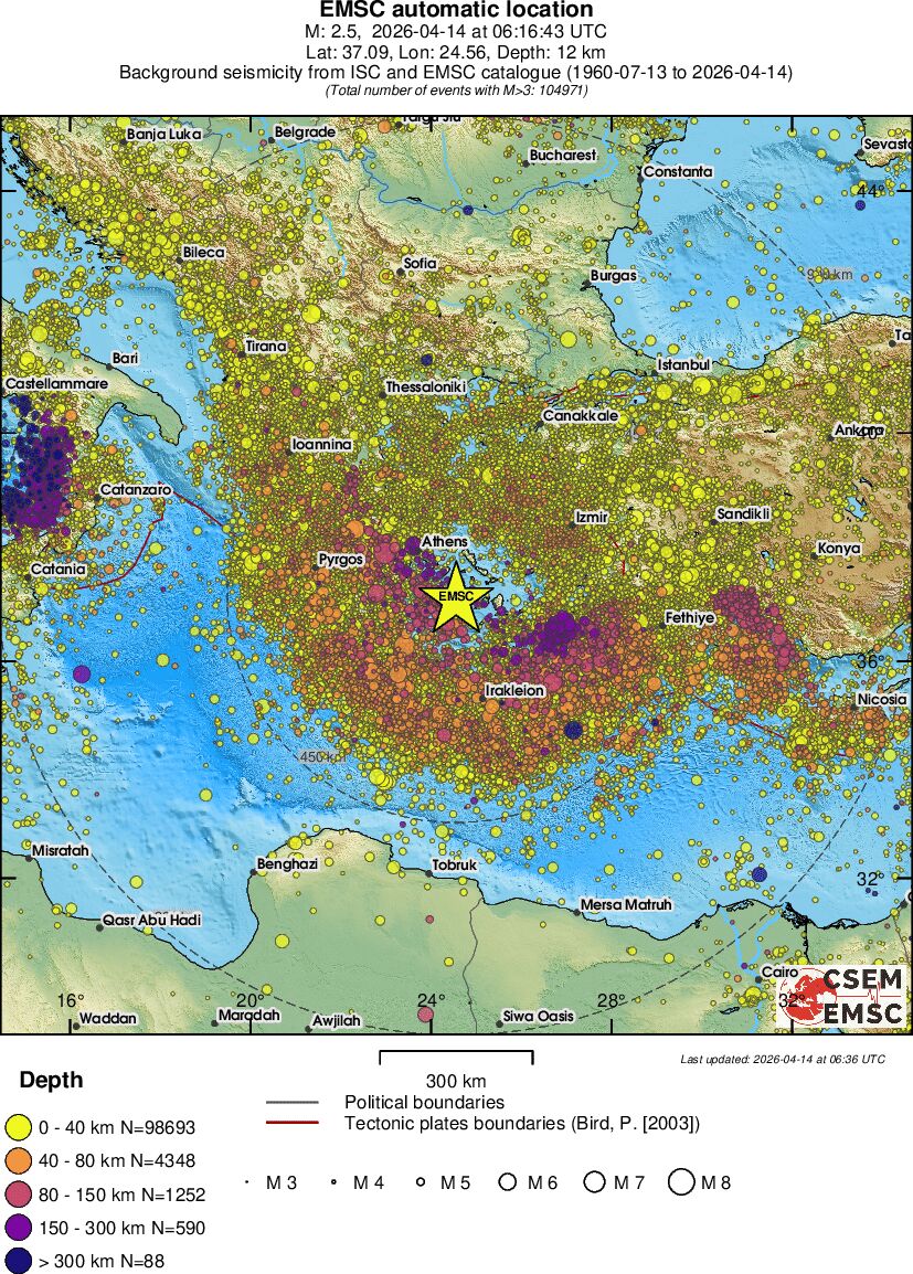 wide historical seismicity
