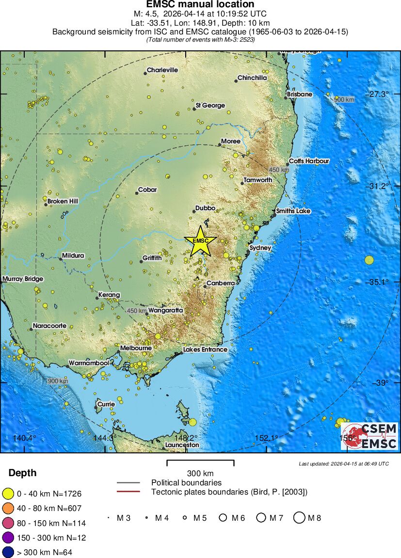 wide historical seismicity