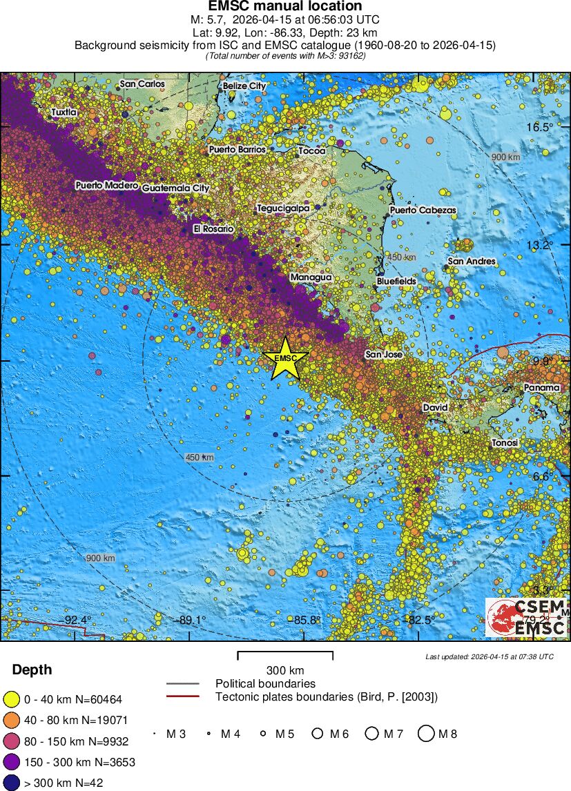 wide historical seismicity
