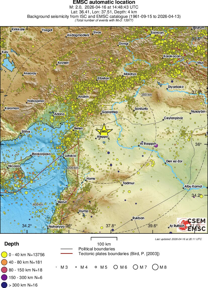 regional historical seismicity