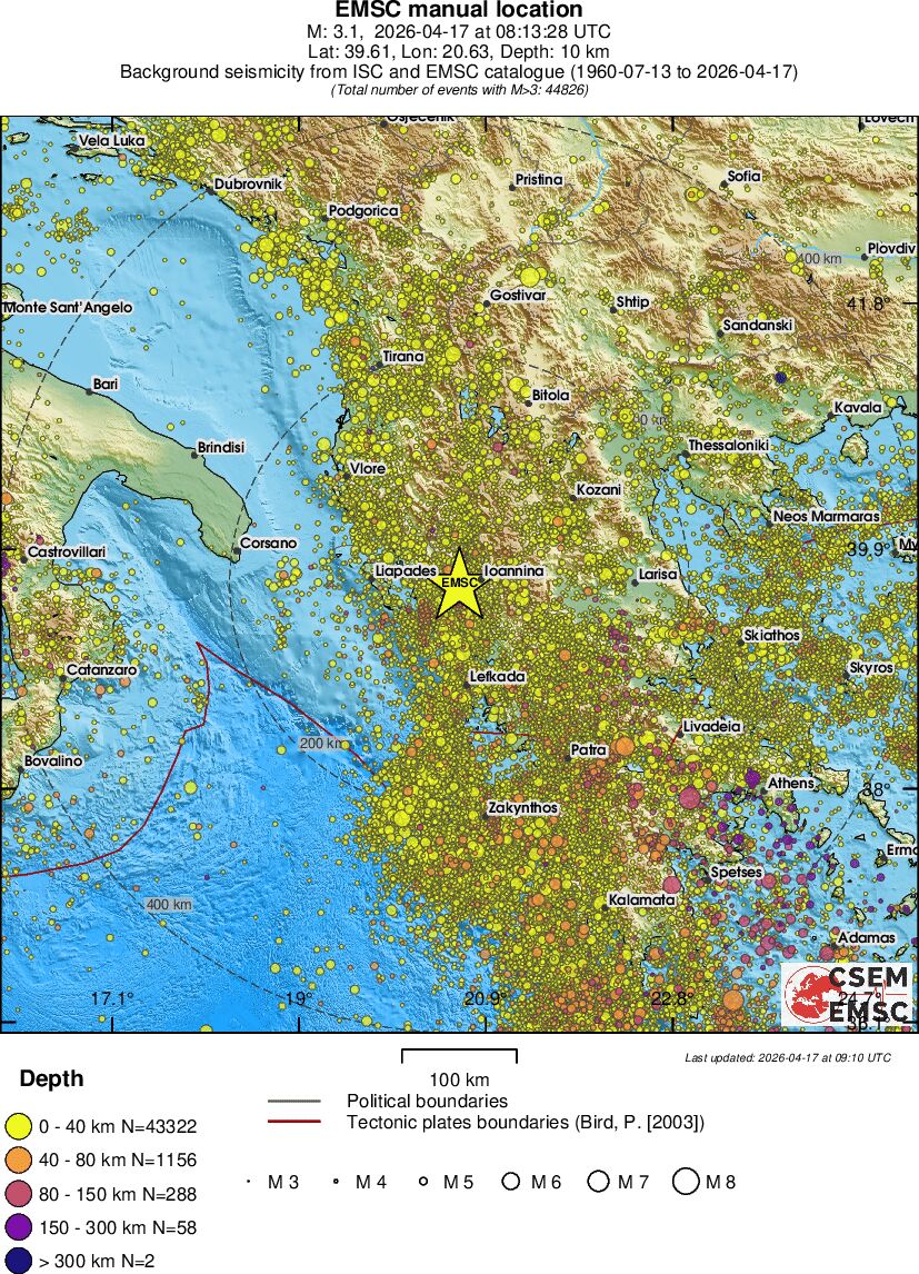 regional historical seismicity
