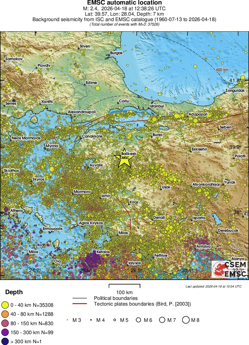 regional historical seismicity