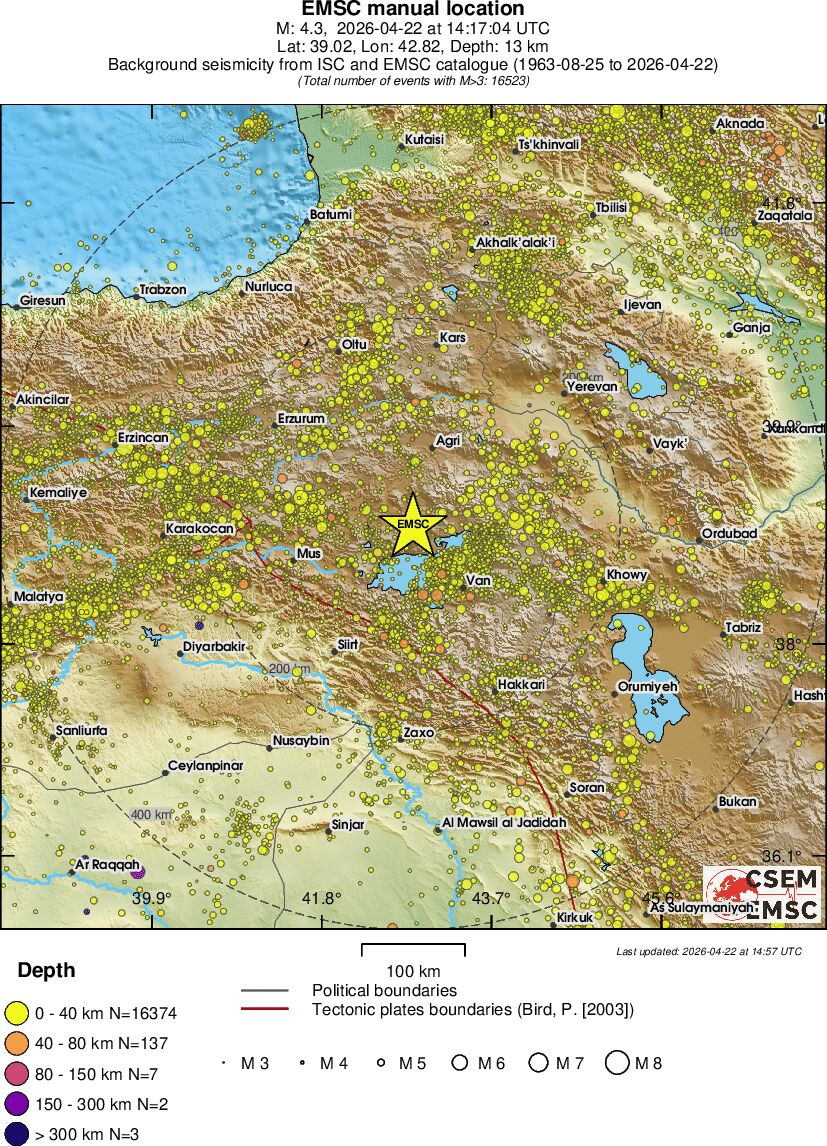 regional historical seismicity