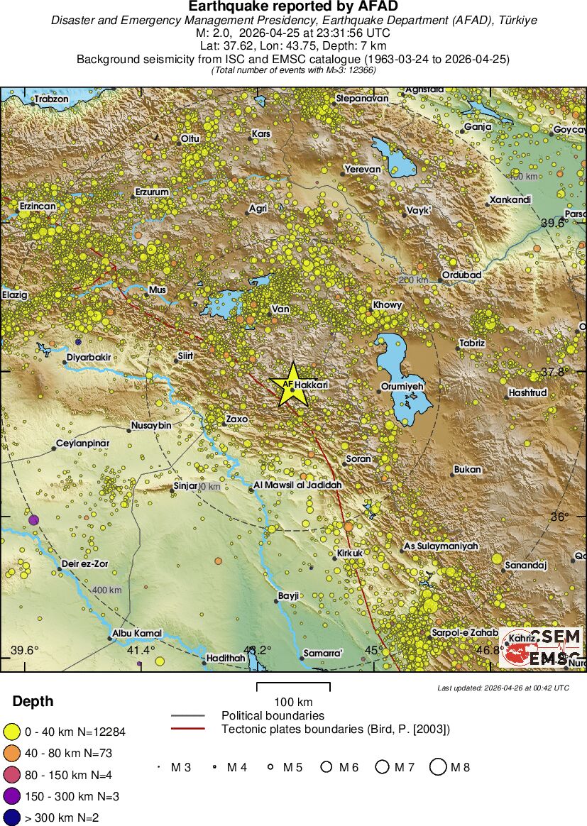 regional historical seismicity