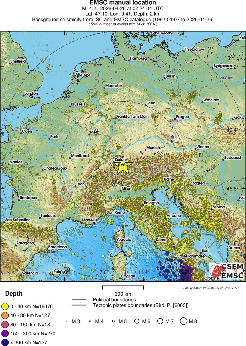 wide historical seismicity