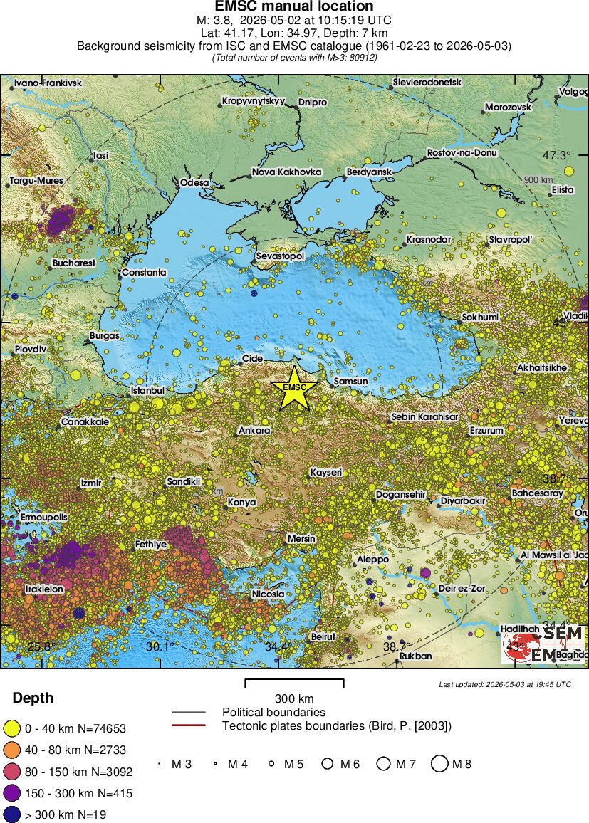 wide historical seismicity