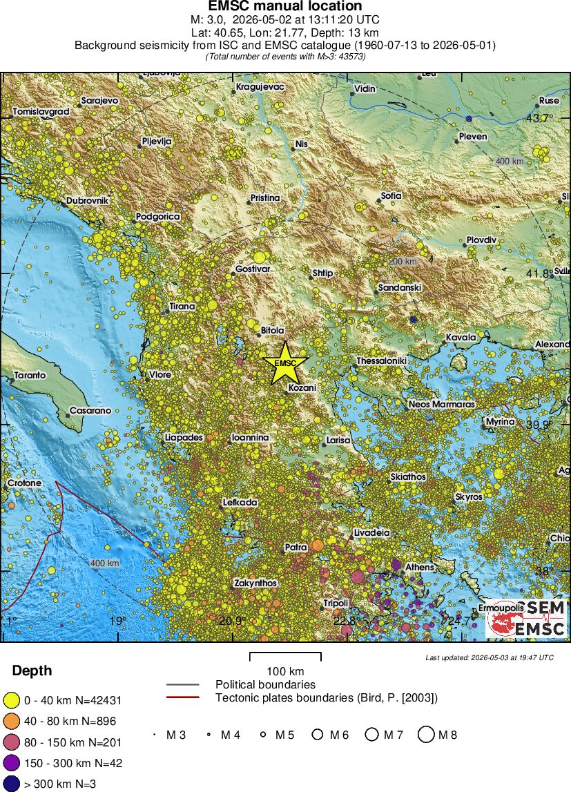 regional historical seismicity