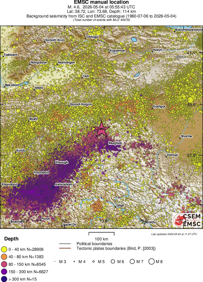 regional historical seismicity