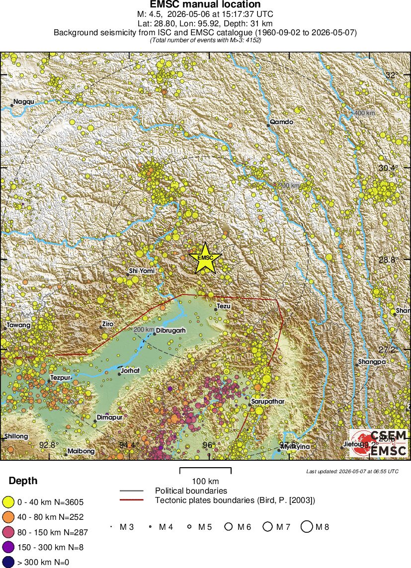 regional historical seismicity