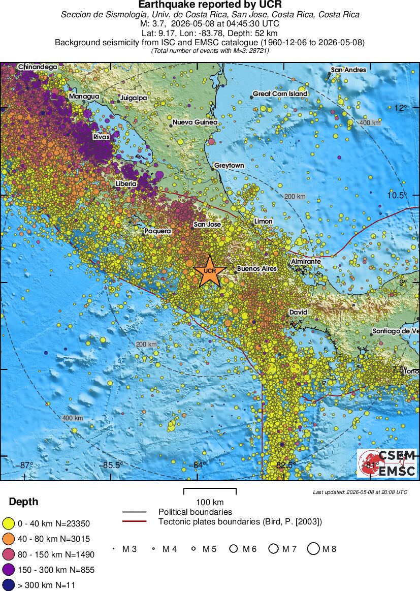 regional historical seismicity