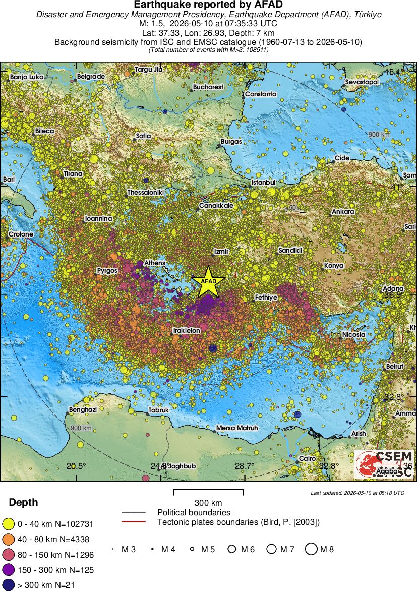 wide historical seismicity