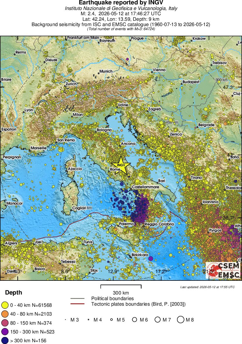 wide historical seismicity