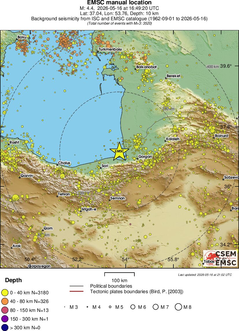 regional historical seismicity