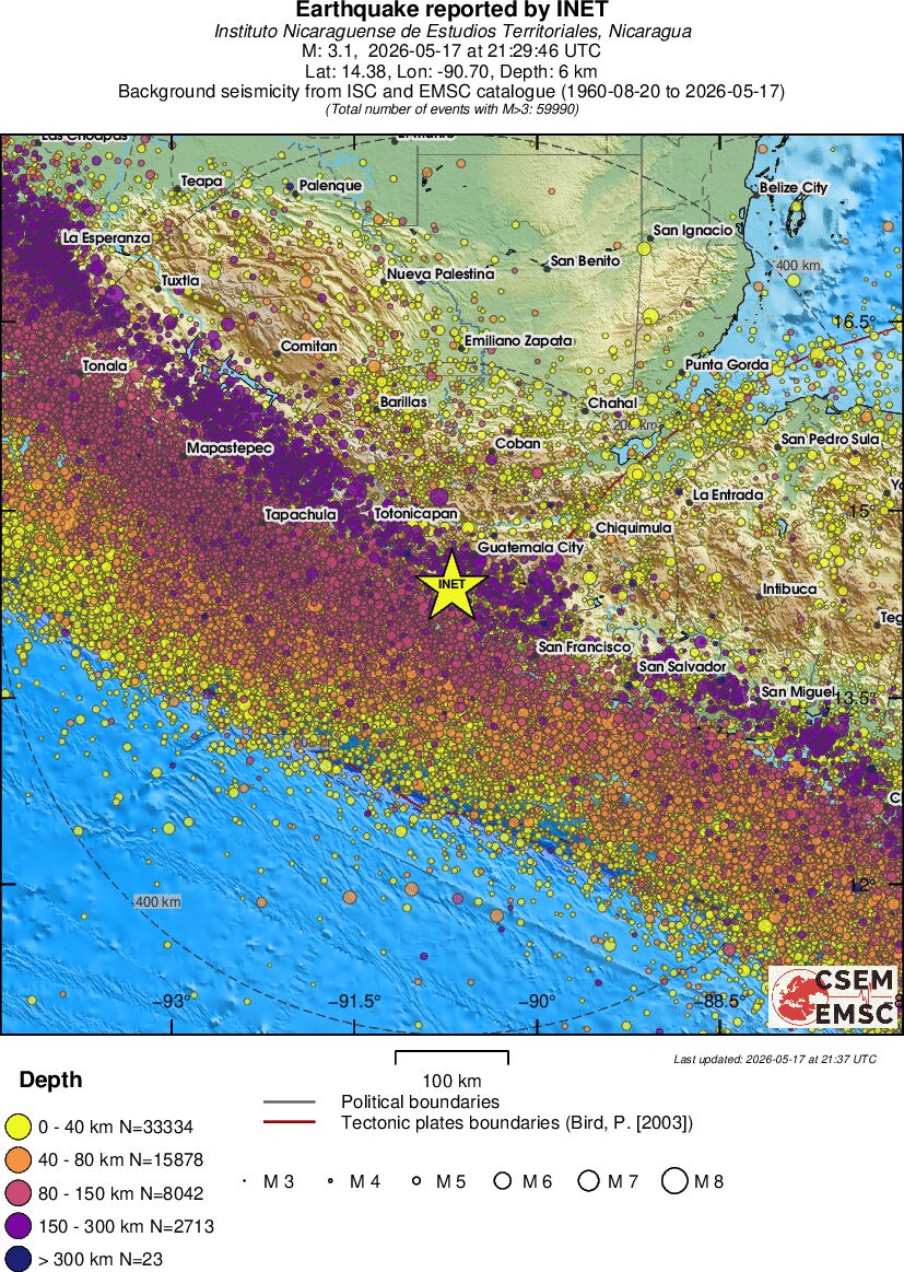 regional historical seismicity