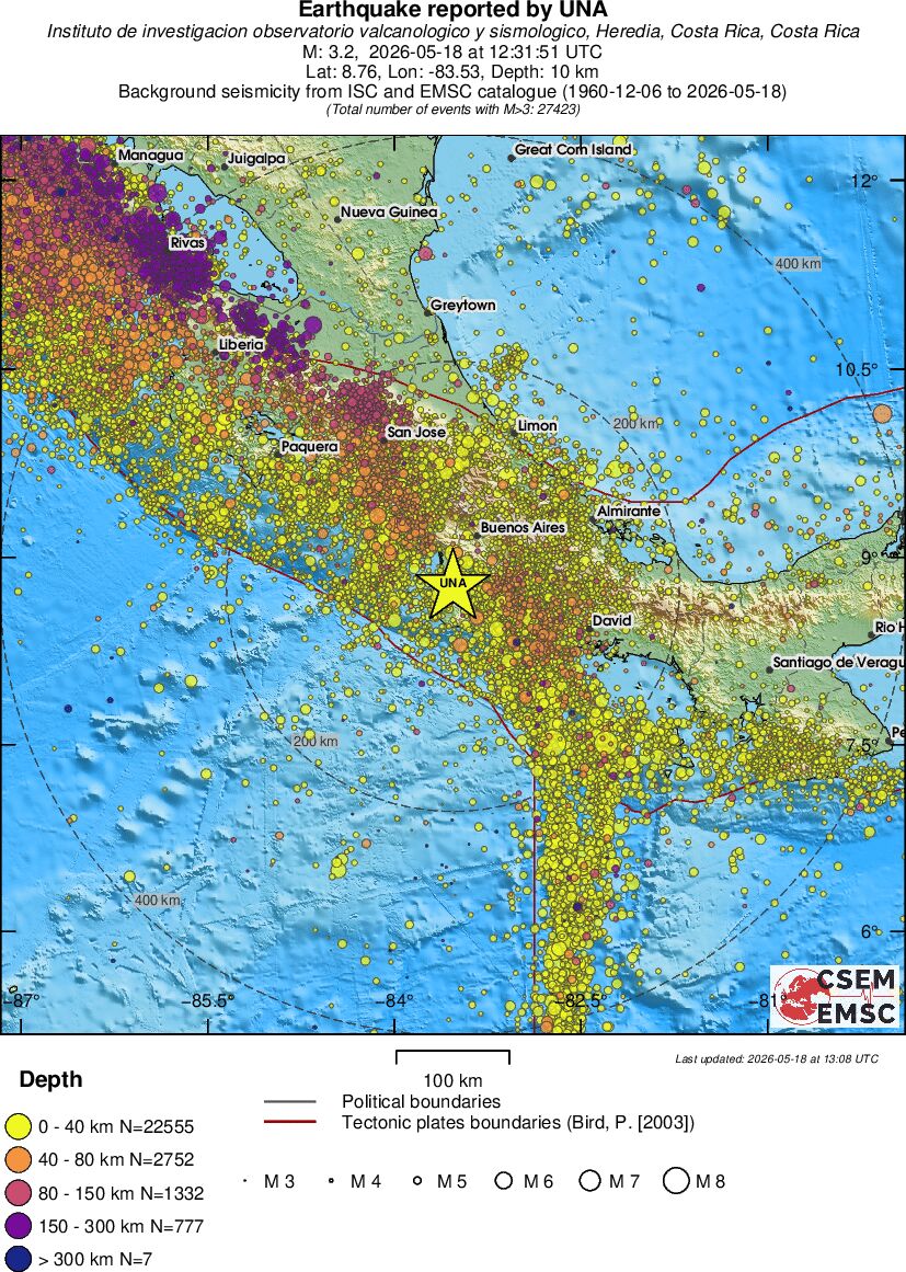 regional historical seismicity