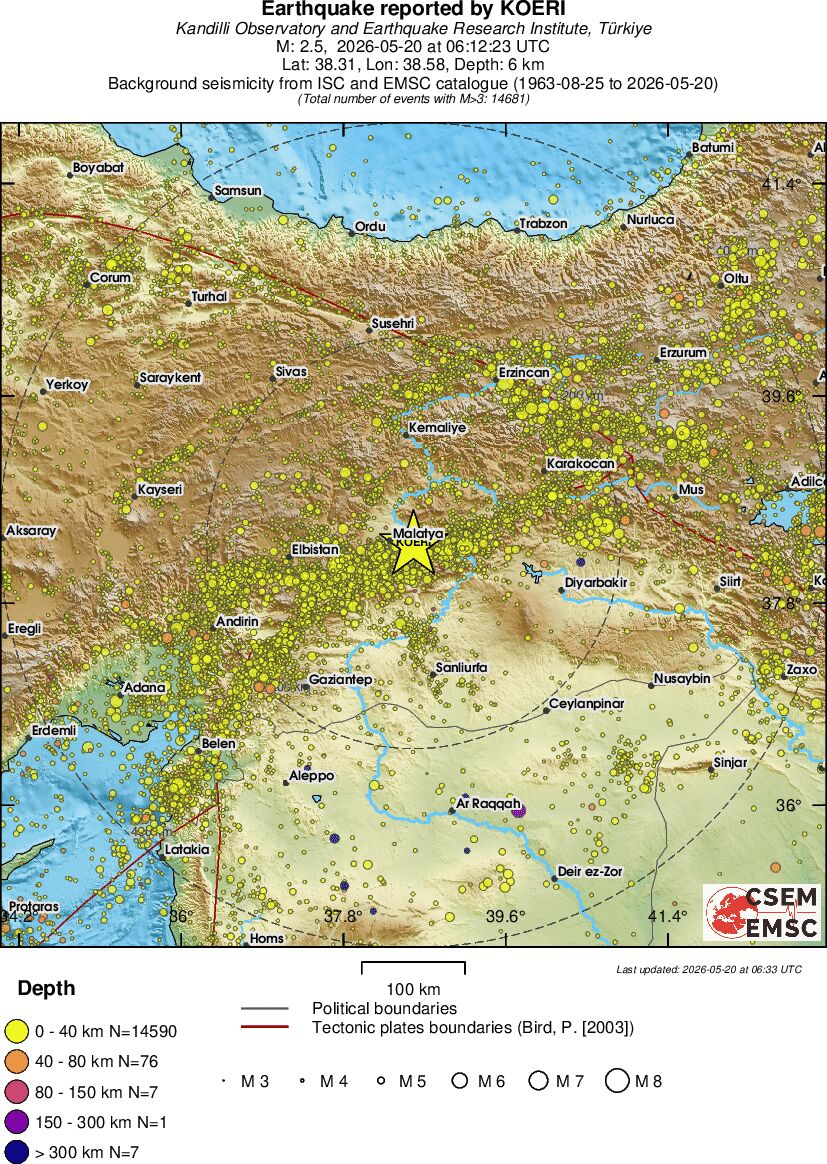 regional historical seismicity