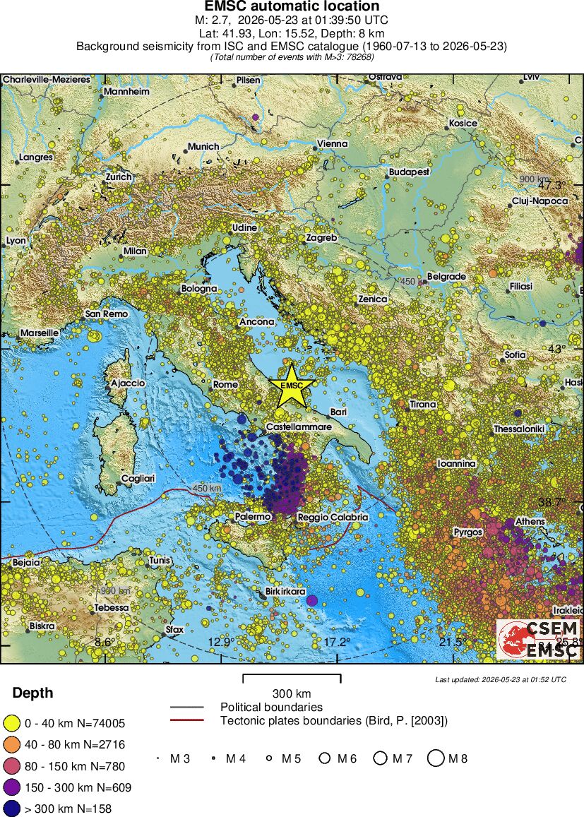 wide historical seismicity