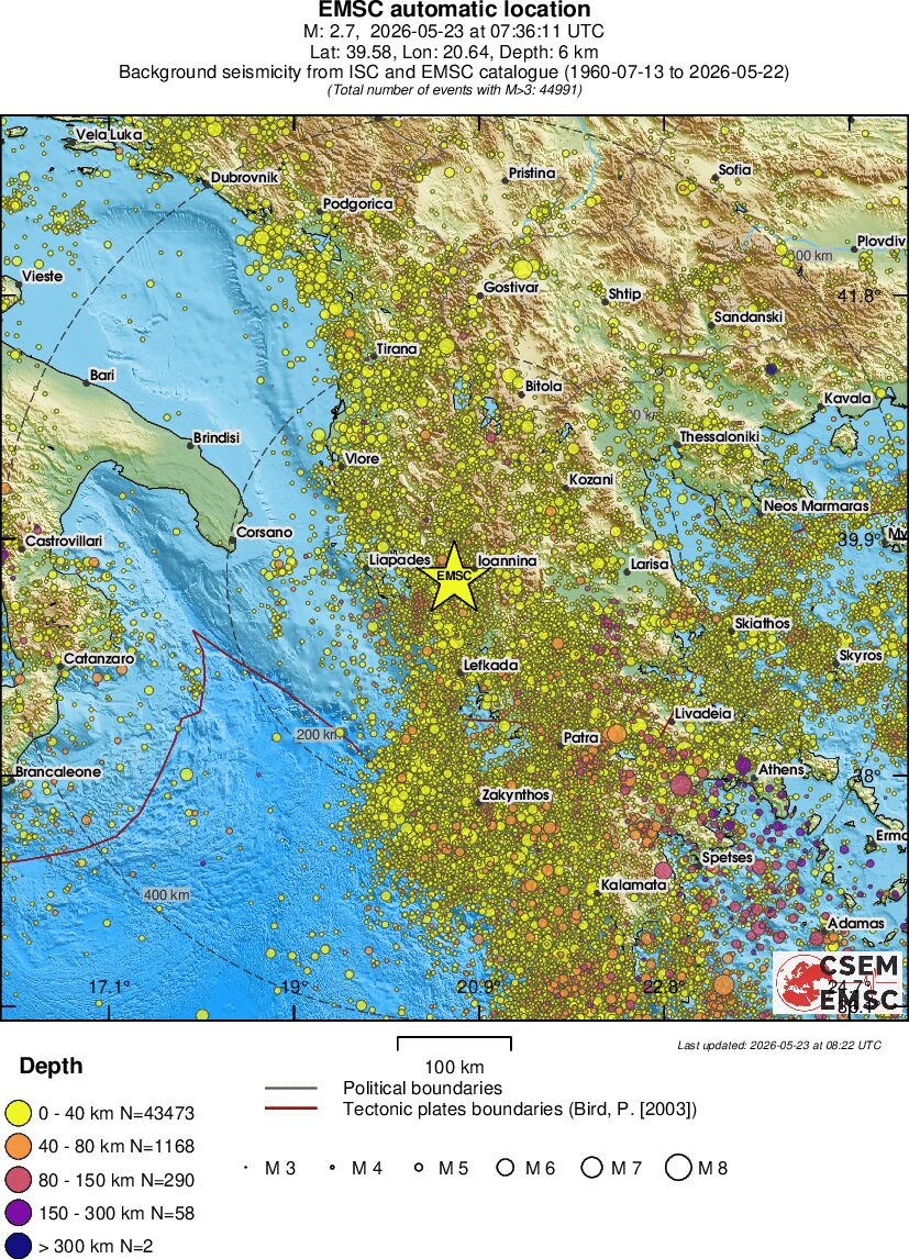 regional historical seismicity