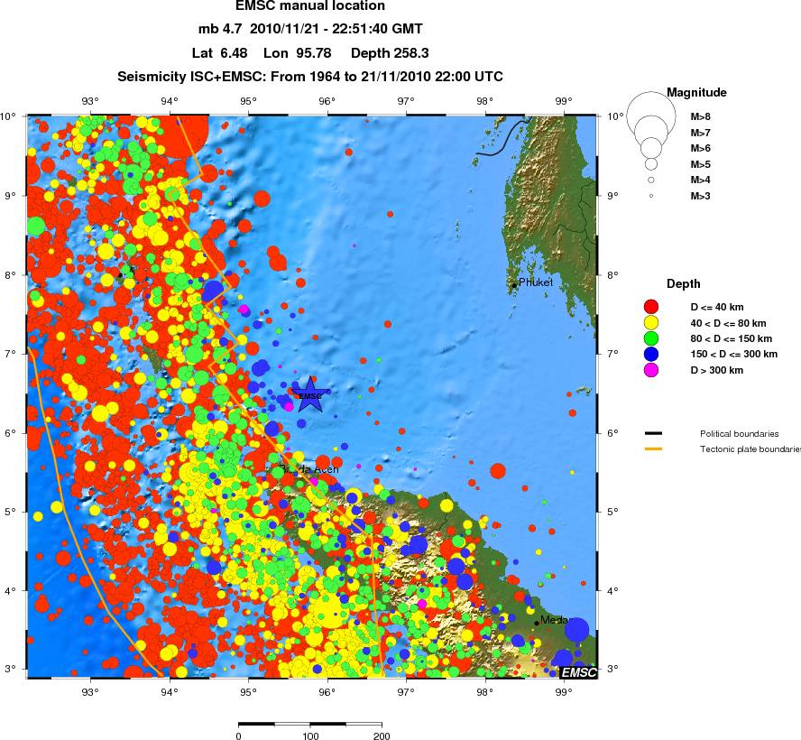 regional historical seismicity