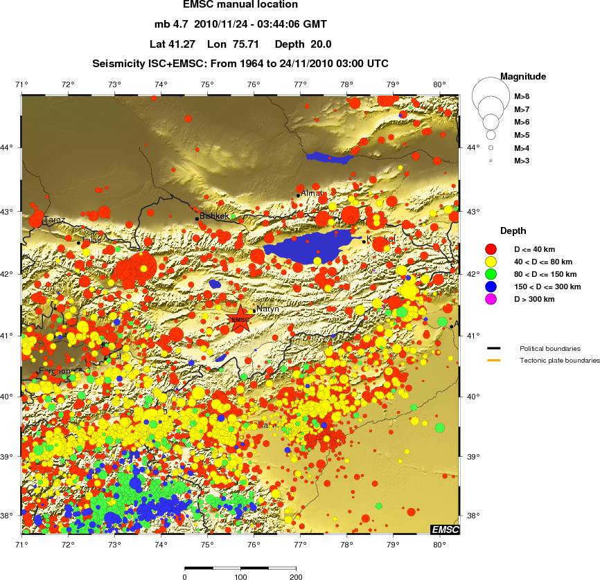 regional historical seismicity