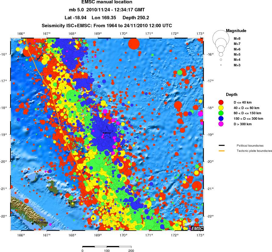 regional historical seismicity