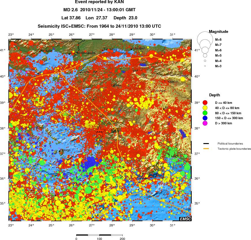 regional historical seismicity
