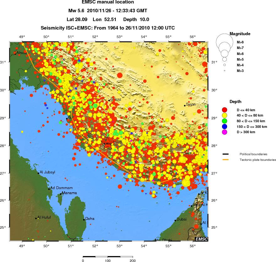 regional historical seismicity