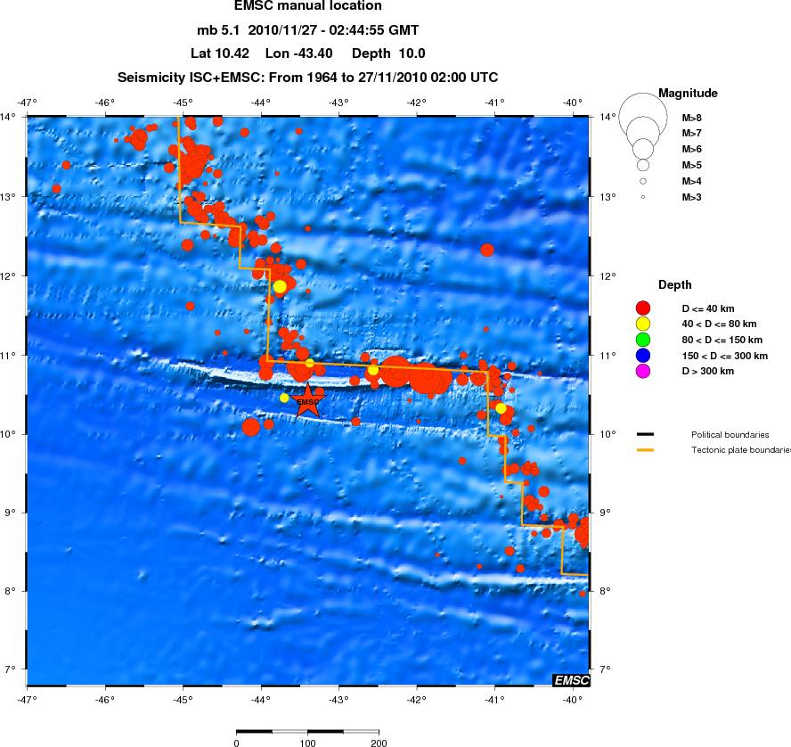 regional historical seismicity