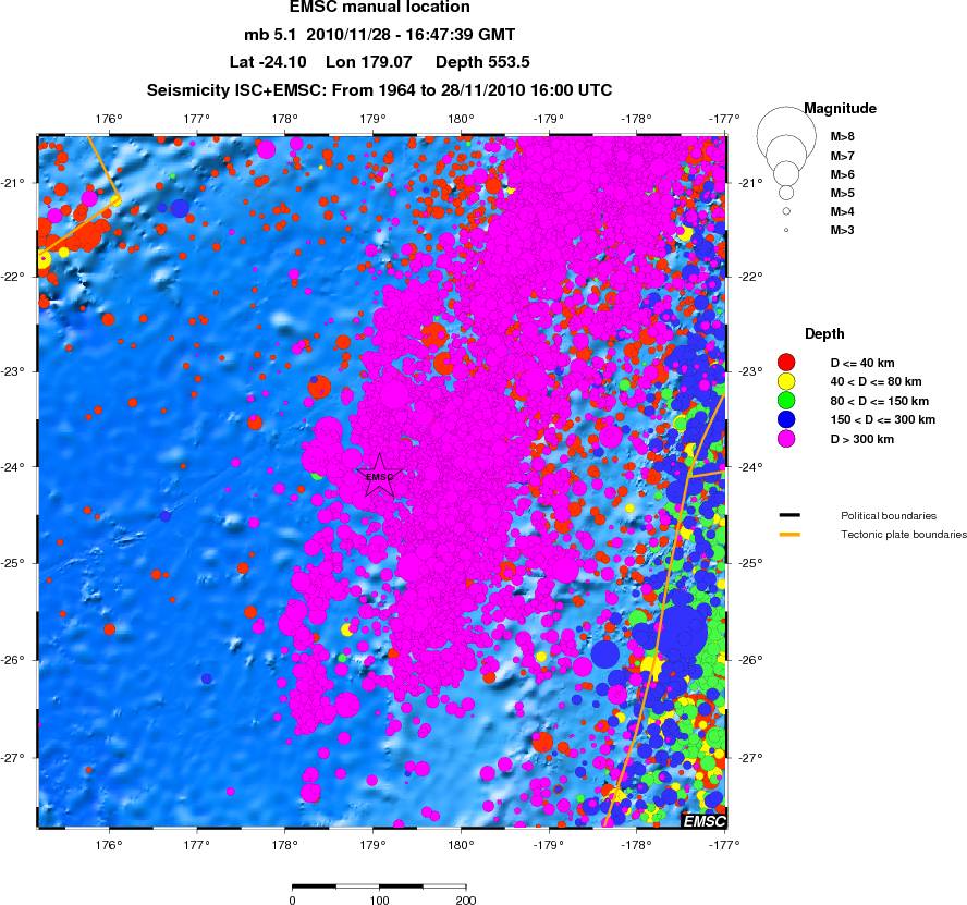 regional historical seismicity