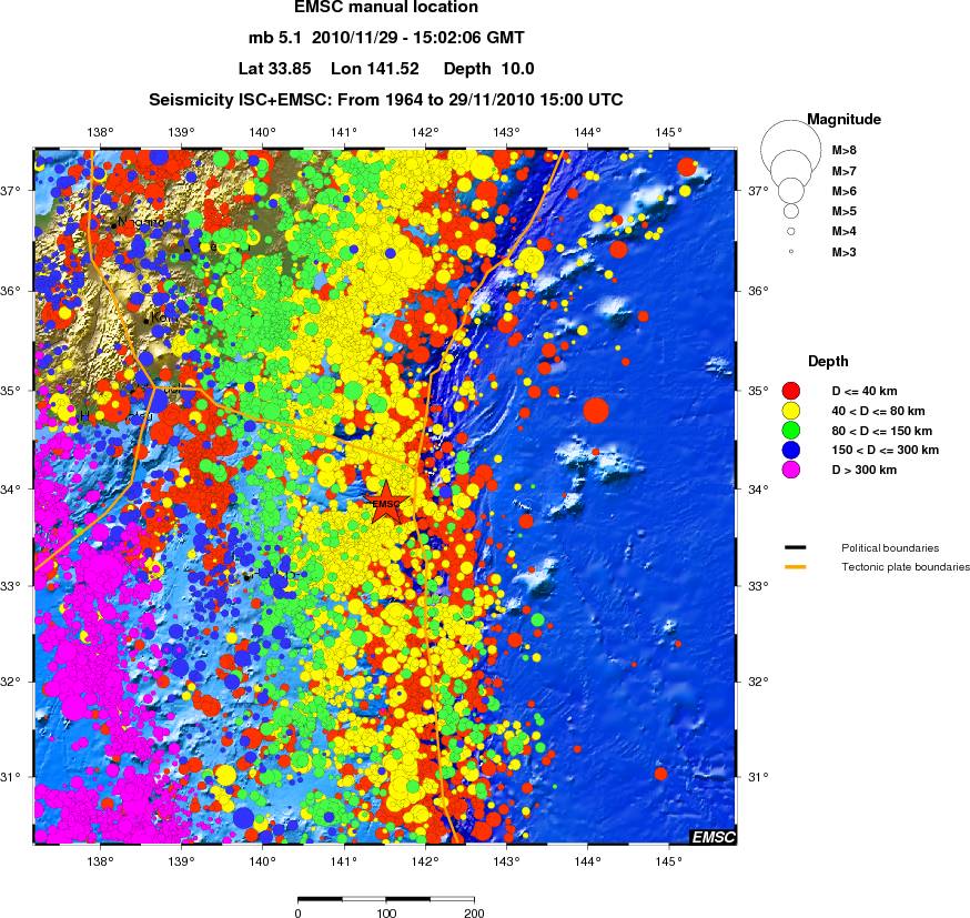 regional historical seismicity