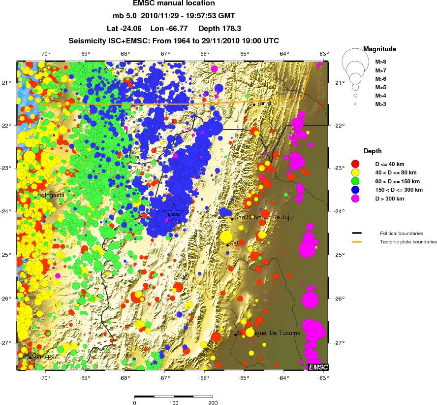 regional historical seismicity