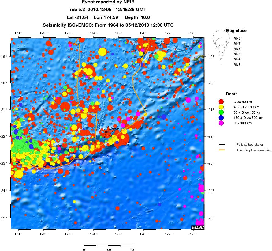 regional historical seismicity