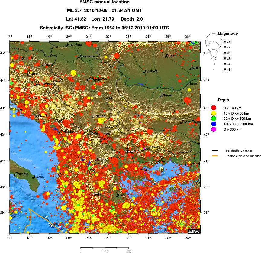 regional historical seismicity