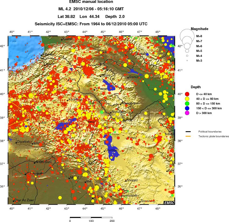 regional historical seismicity