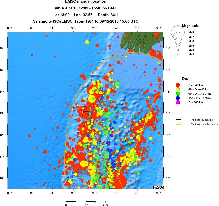 regional historical seismicity