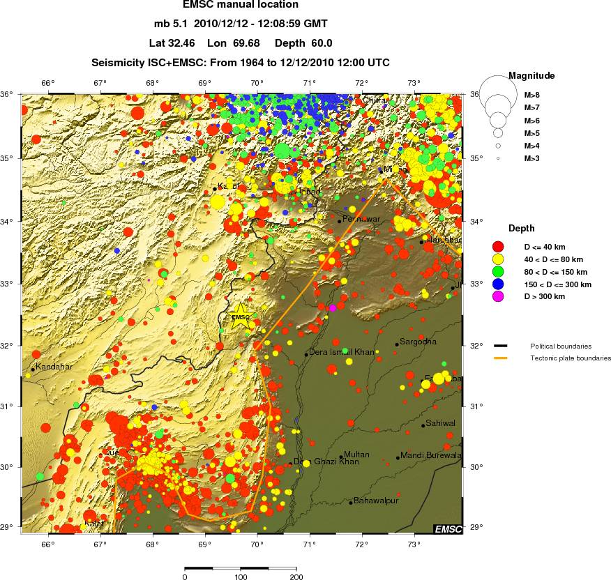 regional historical seismicity